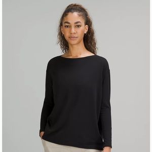 Lululemon Back in Action Long Sleeve Shirt Black Sz. 2